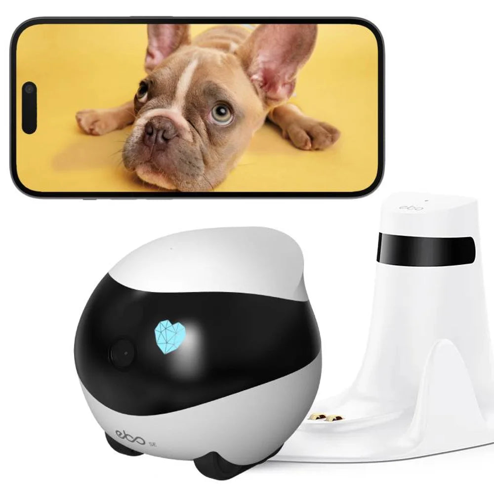 Enabot EBO SE Camera Robot for Dog Cat Baby 1080P Wifi 2.4G 5G 360° Home Pet Camera Startlight Night Vision