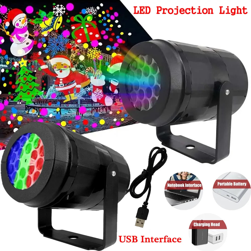 16 Pattern Christmas Projector Lights  Outdoor/Indoor Holiday Projection LED Night Lamp for Home Xmas 2026 New Year Party Decor