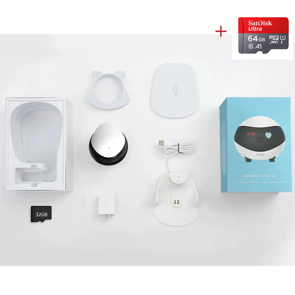 Enabot EBO SE Camera Robot for Dog Cat Baby 1080P Wifi 2.4G 5G 360° Home Pet Camera Startlight Night Vision