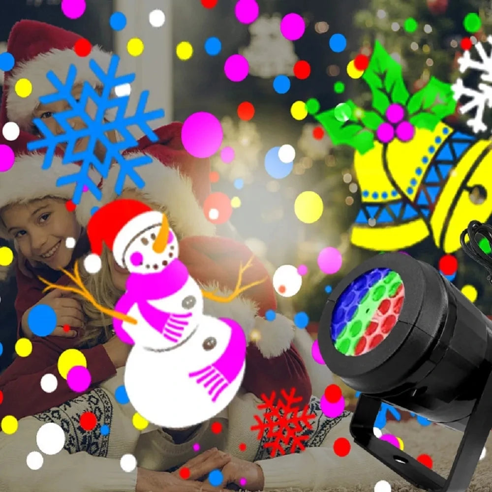 16 Pattern Christmas Projector Lights  Outdoor/Indoor Holiday Projection LED Night Lamp for Home Xmas 2026 New Year Party Decor