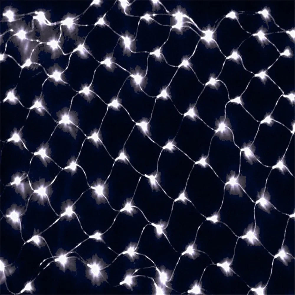 Net LED String Lights 8Modes 220V 110V EU Plug Festival Christmas Decoration Halloween New Year 2026 Wedding Party